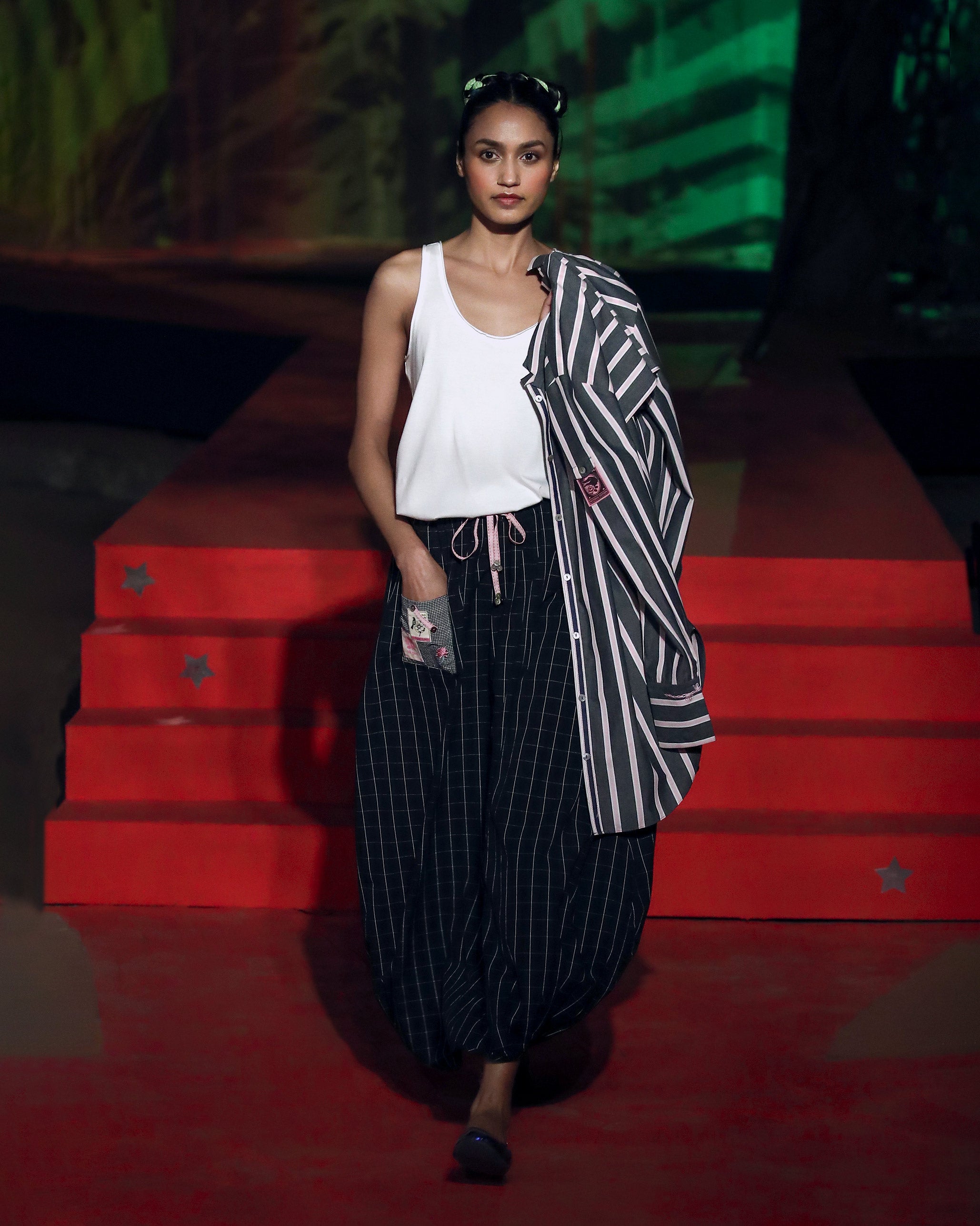 Jambiani Skirt - Black & White Checks