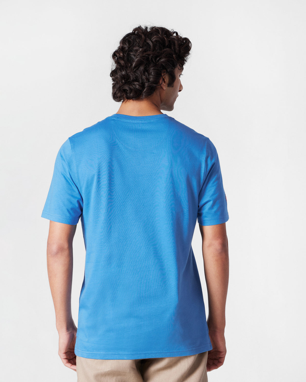 Back of a riverside blue Everyday t-shirt.