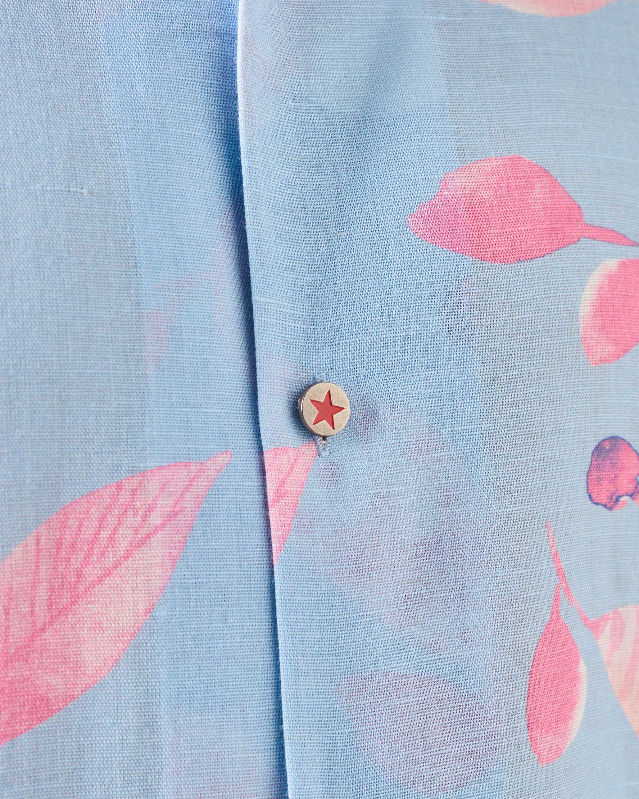 Mistari Shirt - Light Blue Printed