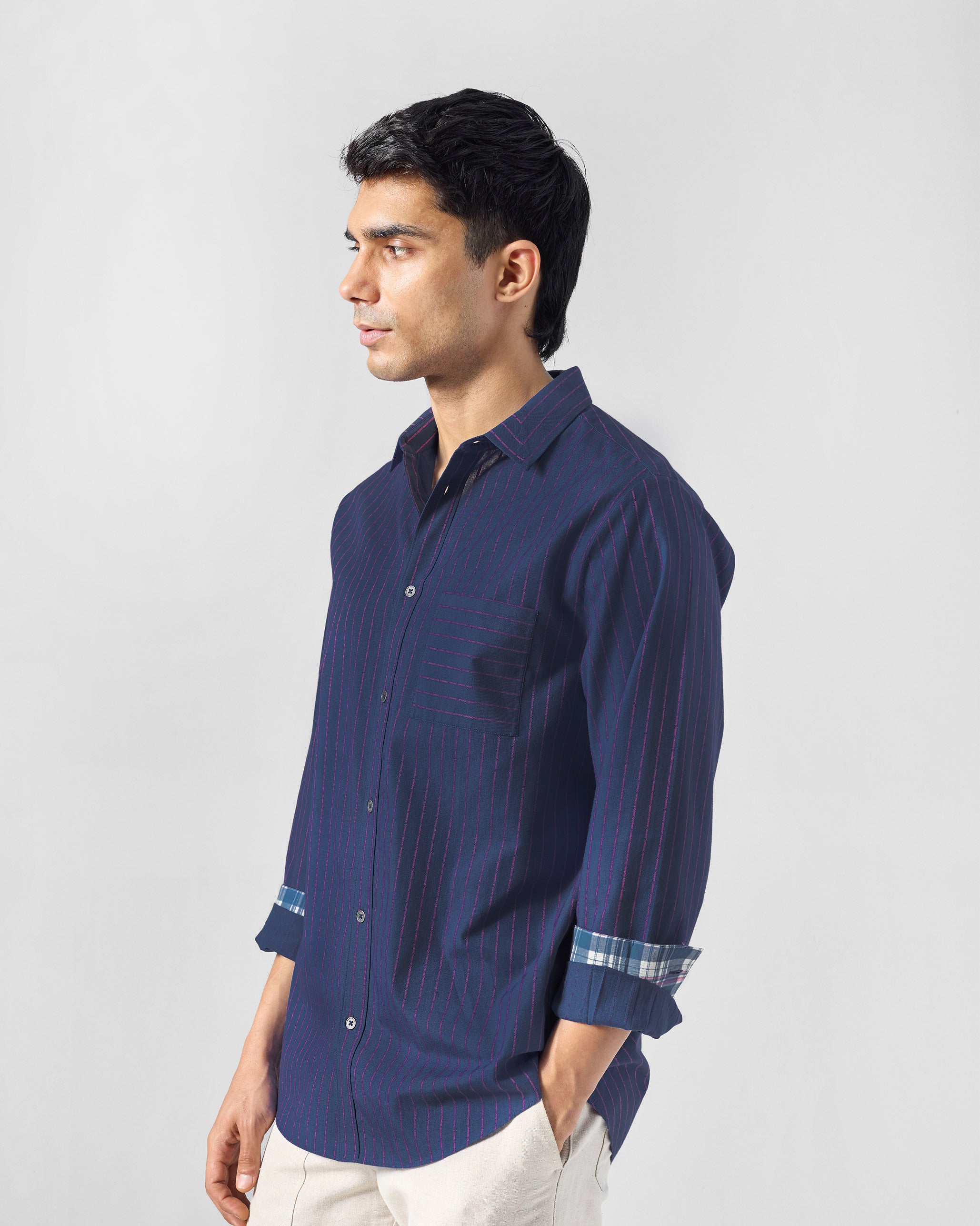 Flow Shirt - Purple & Pink Striped