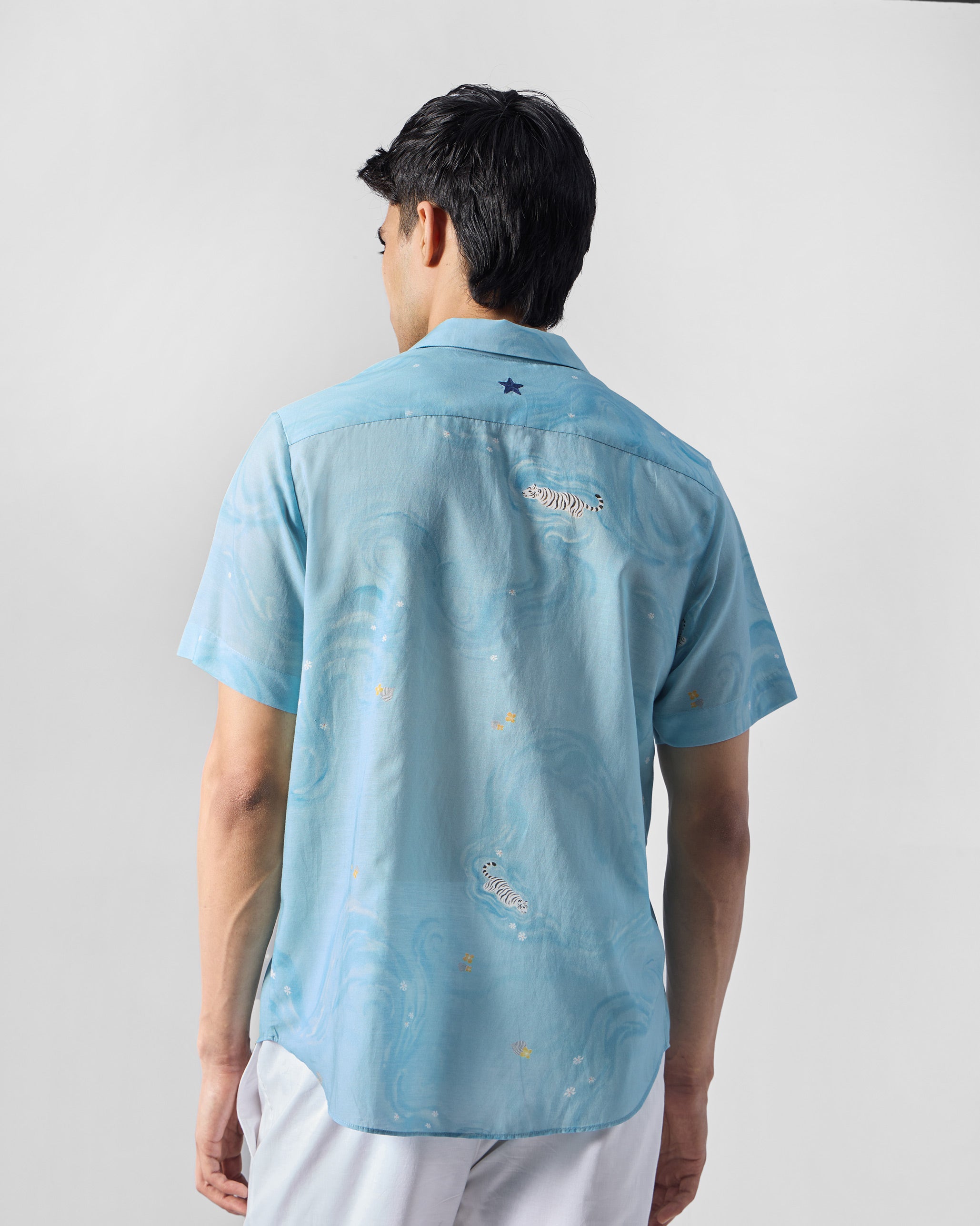 Riverine Shirt - Light Blue Printed