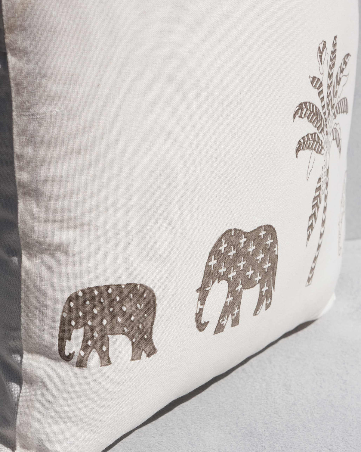 Patterned elephants.