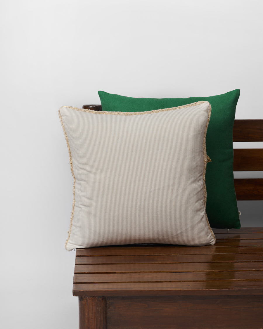 The cushion from the back.