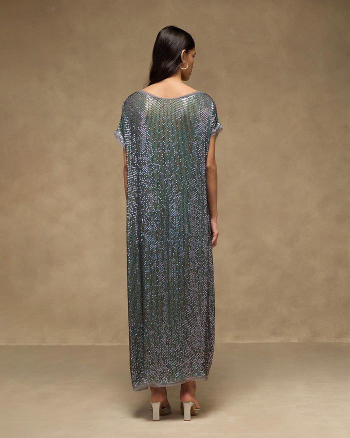 Shimmer Dress - Chiffon Blend Straight Fit