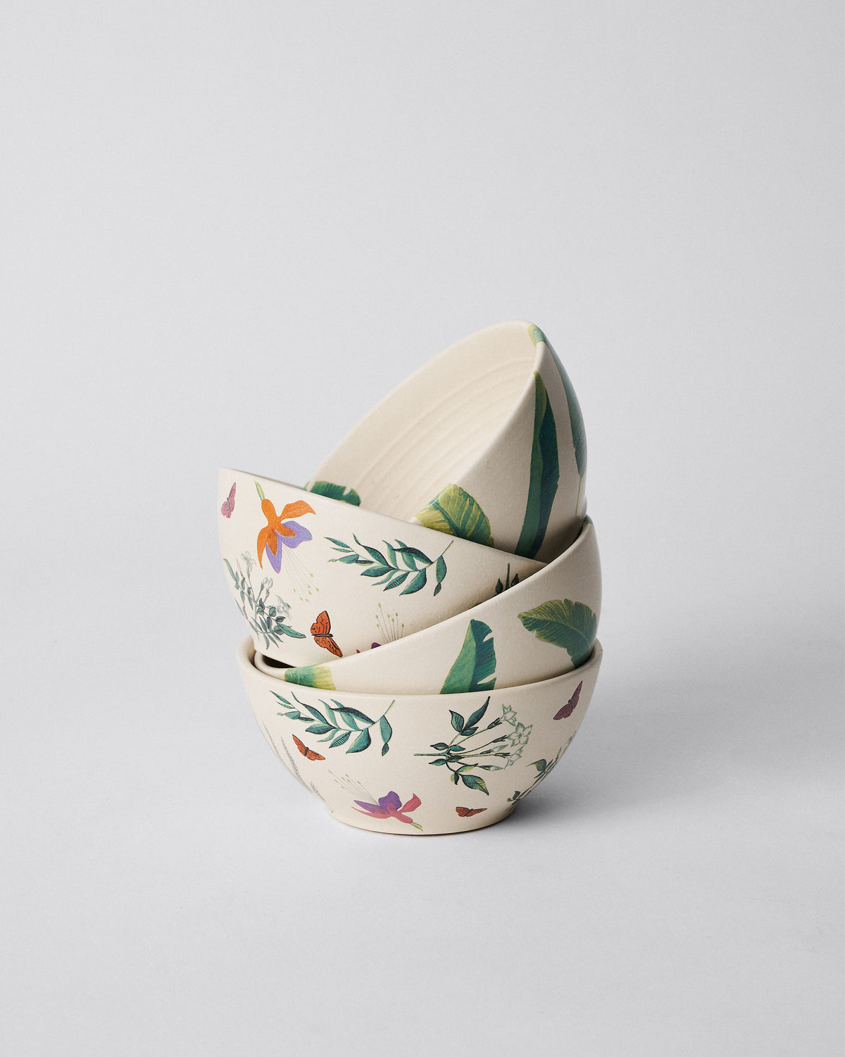 The four bowls stacked.
