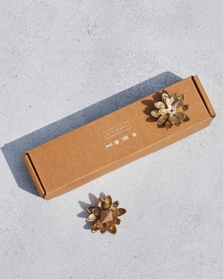 The Kamal holders beside their Nicobar gift box.