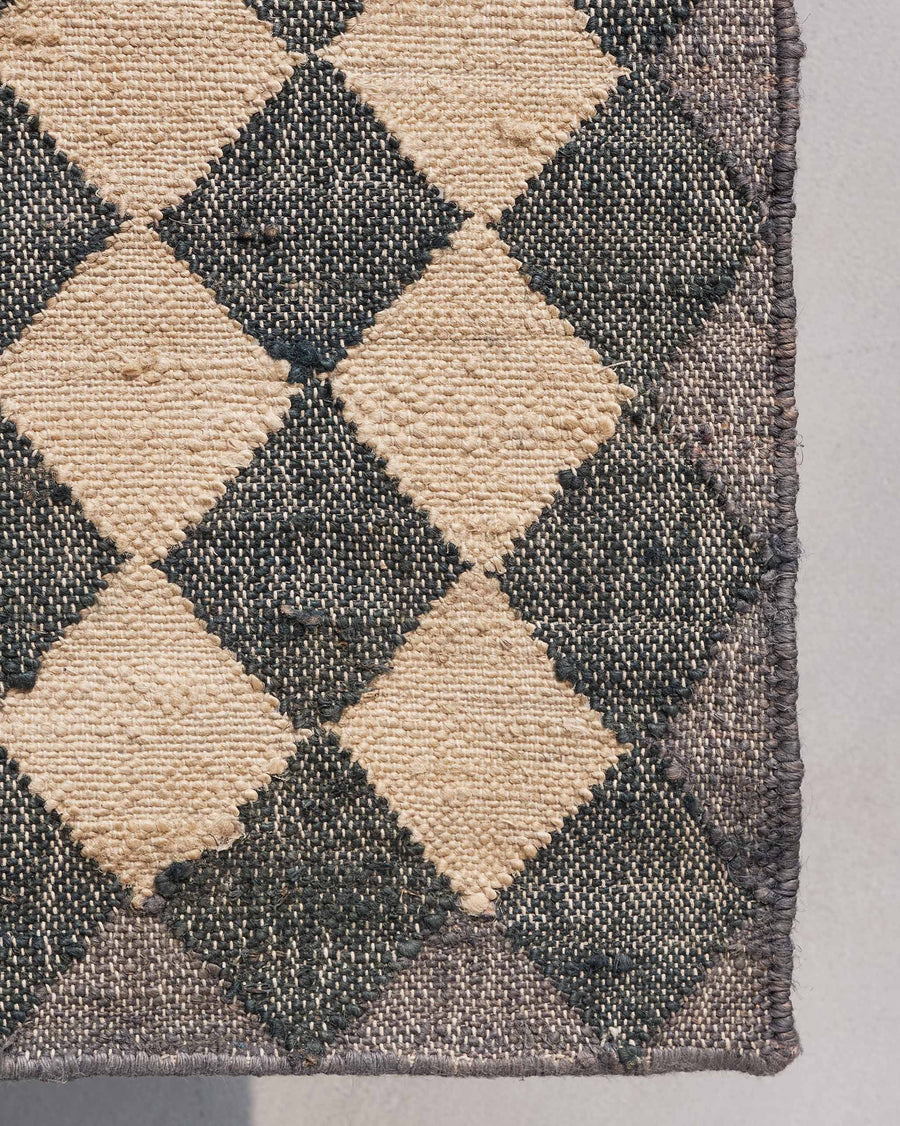 The Fez Rug's diamond pattern.