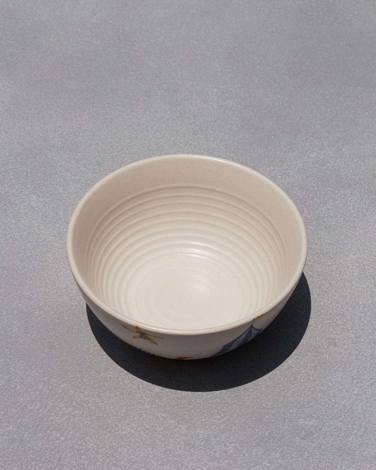 Asfar Cereal Bowl seen from above, with its ribbed interior visible.