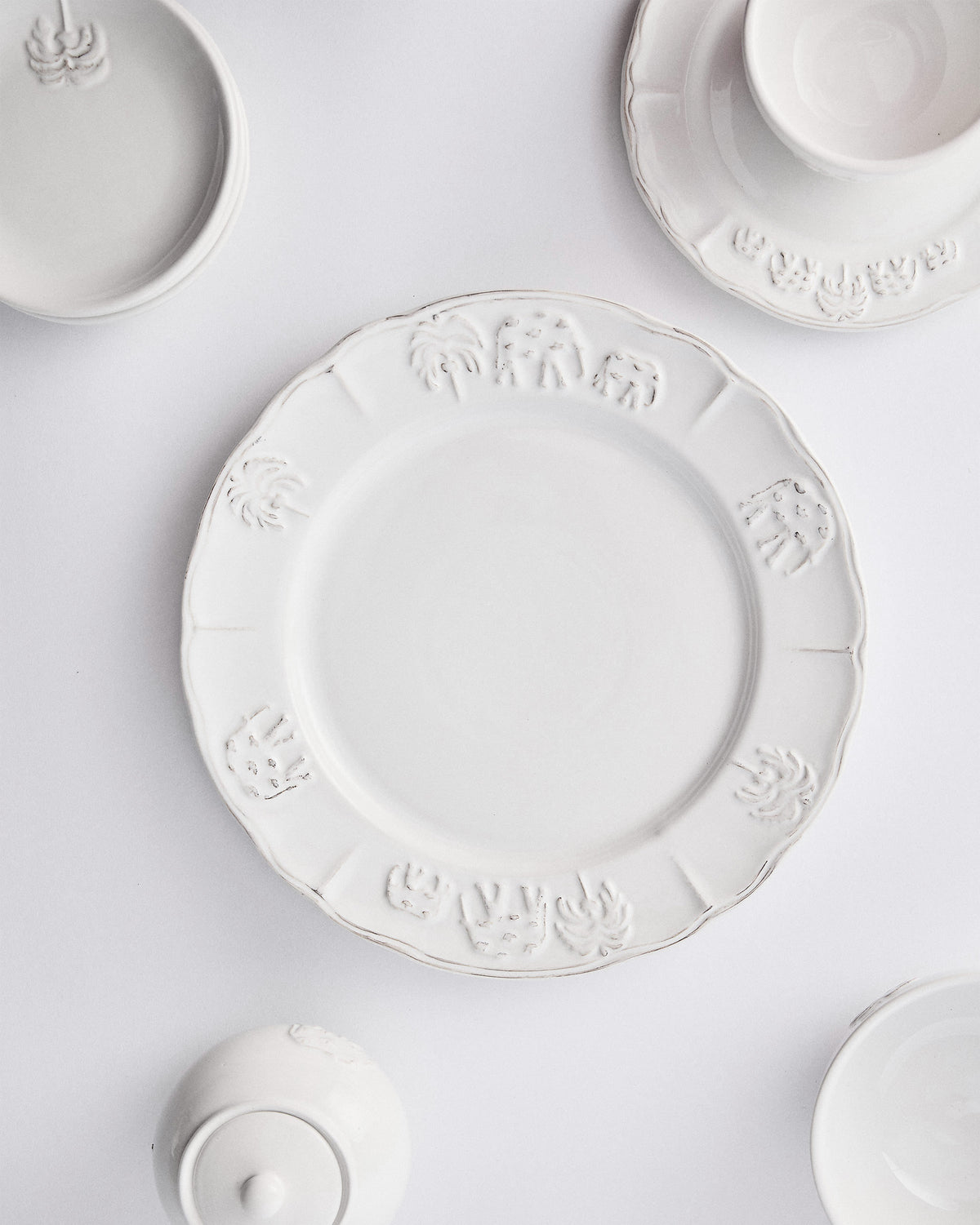 The plate with other white Ele pieces.