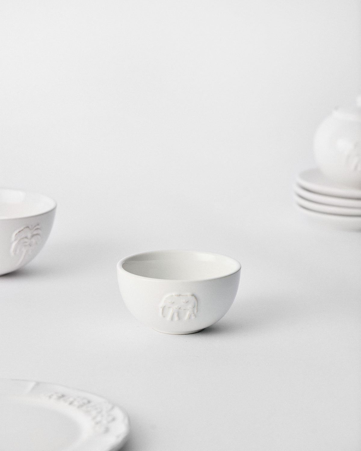 The katori on a table.