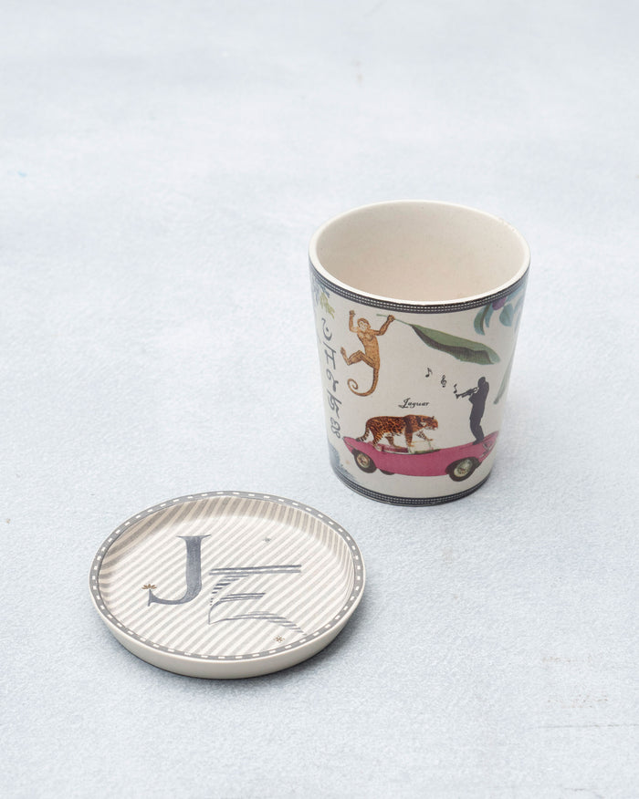 The J mug and coaster