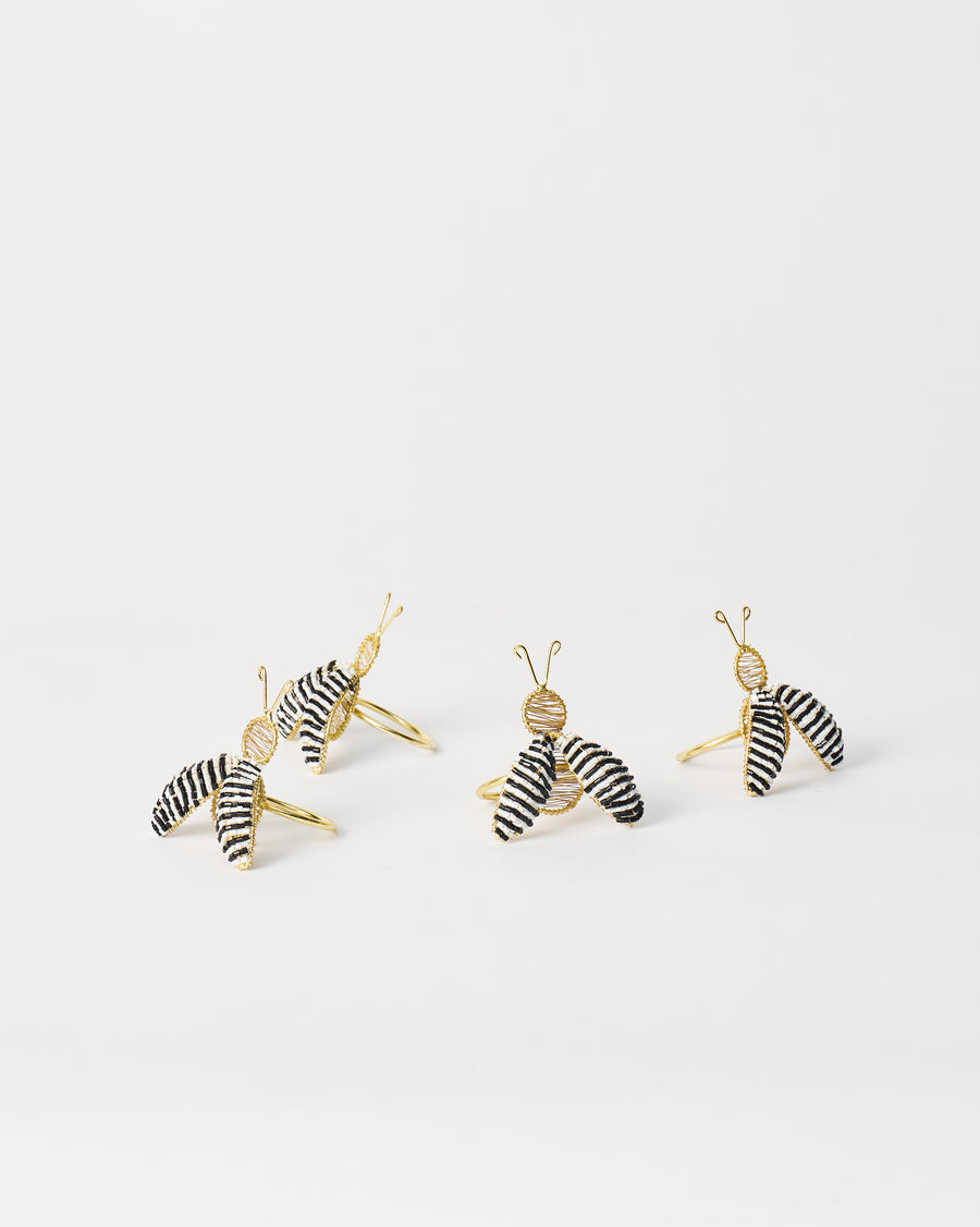 The four Bee napkin rings.