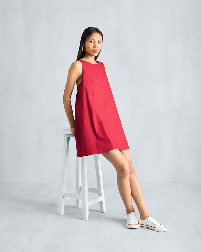 Short Racerback Dress - Red