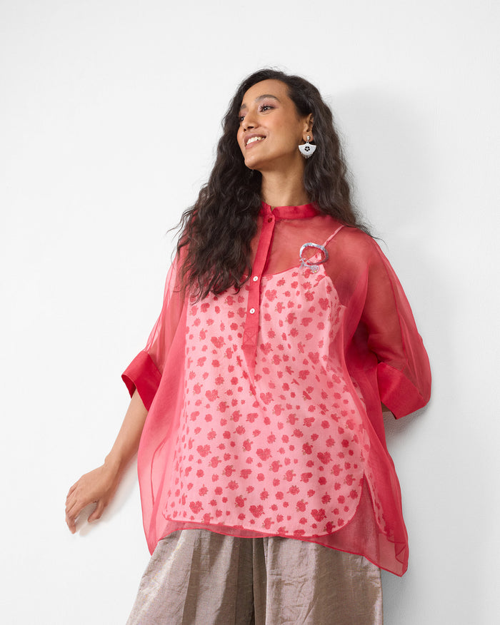 Jaisalmer Shirt with Slip - Watermelon