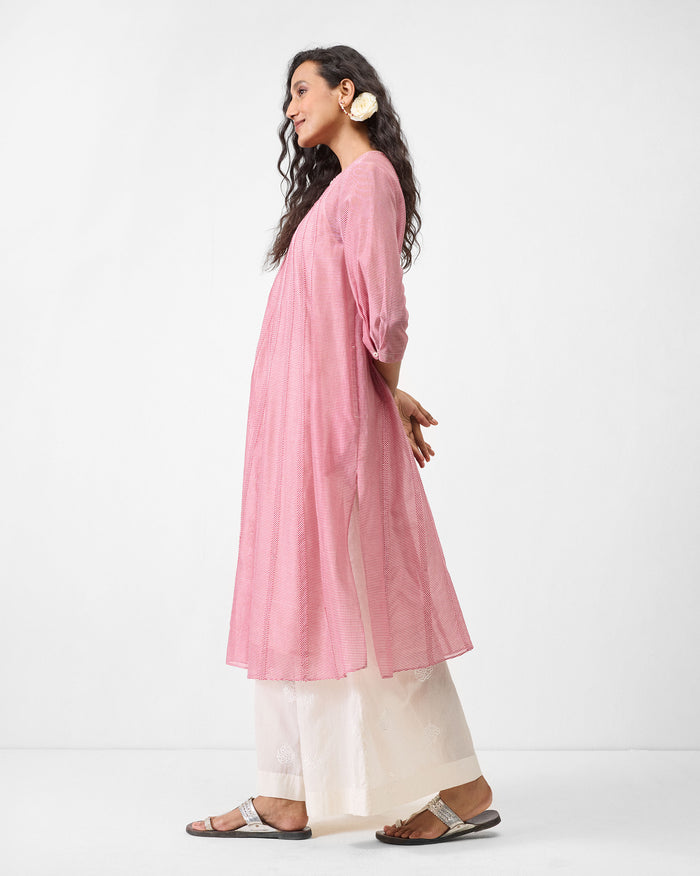 Pattaya Kurta with Slip - Watermelon