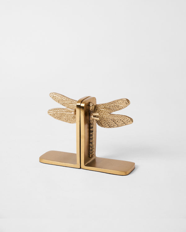Close view of the hammered gold wings