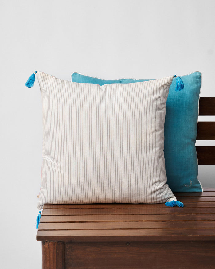 Lotus Stripes Cushion Cover