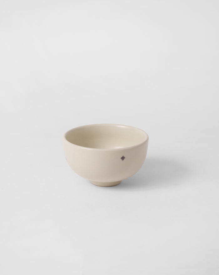 Haathi Katori in cream, seen from the side.