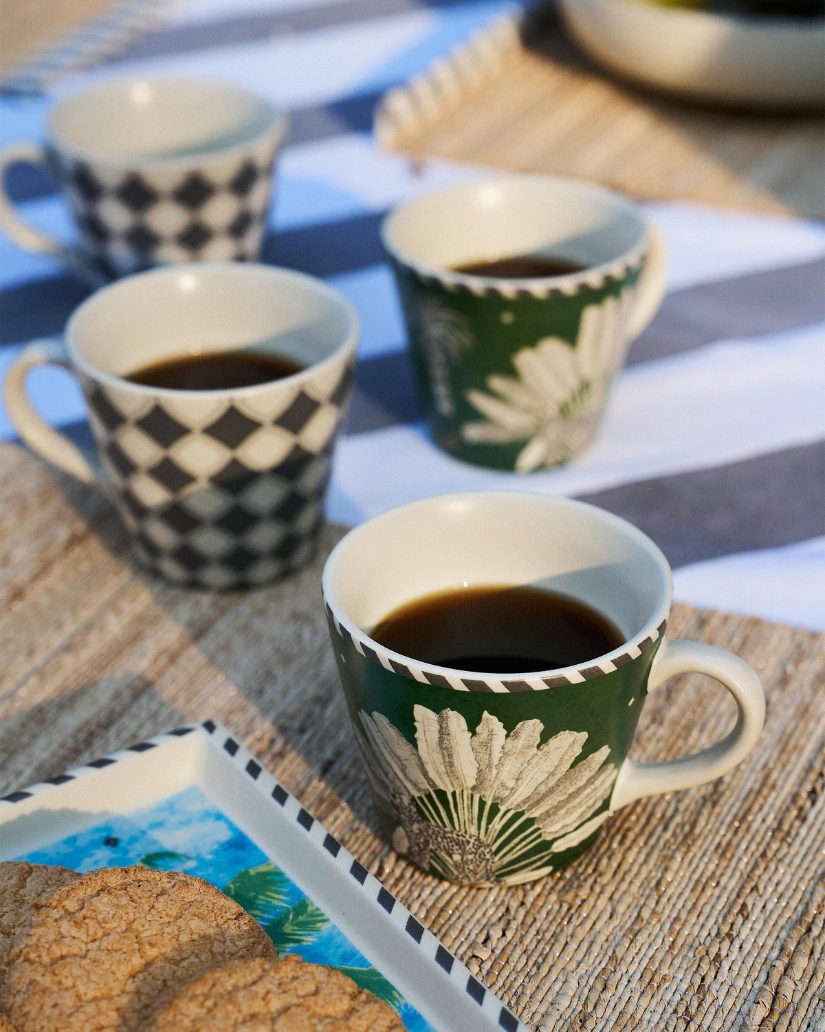 Kandy Espresso Mugs filled with coffee.