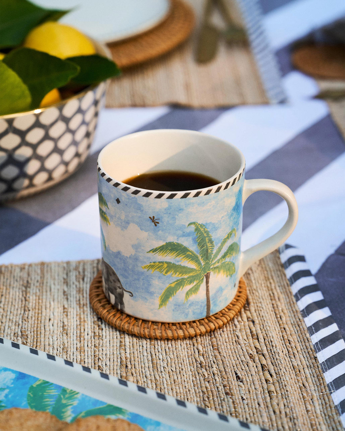 The Kandy Straight Mug filled with coffee.