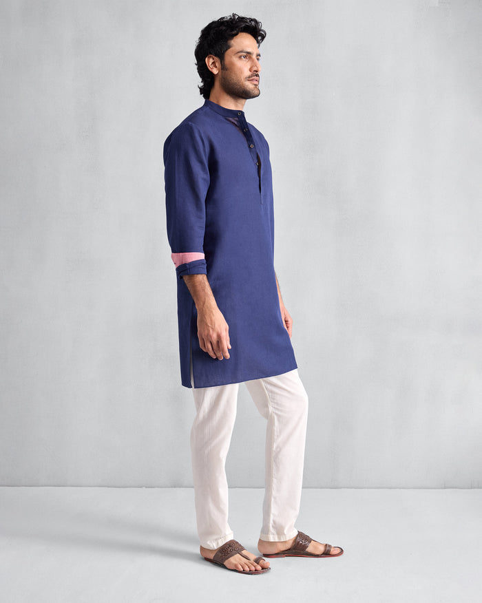 Chandni Chowk Kurta - Ink Blue