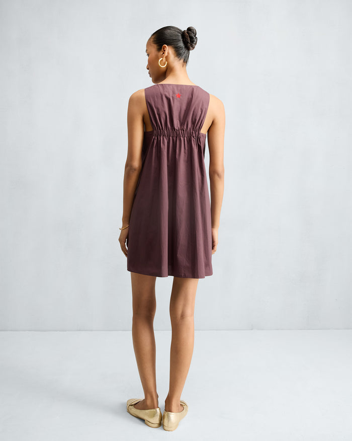 Short Racerback Dress - Chocolate Plum