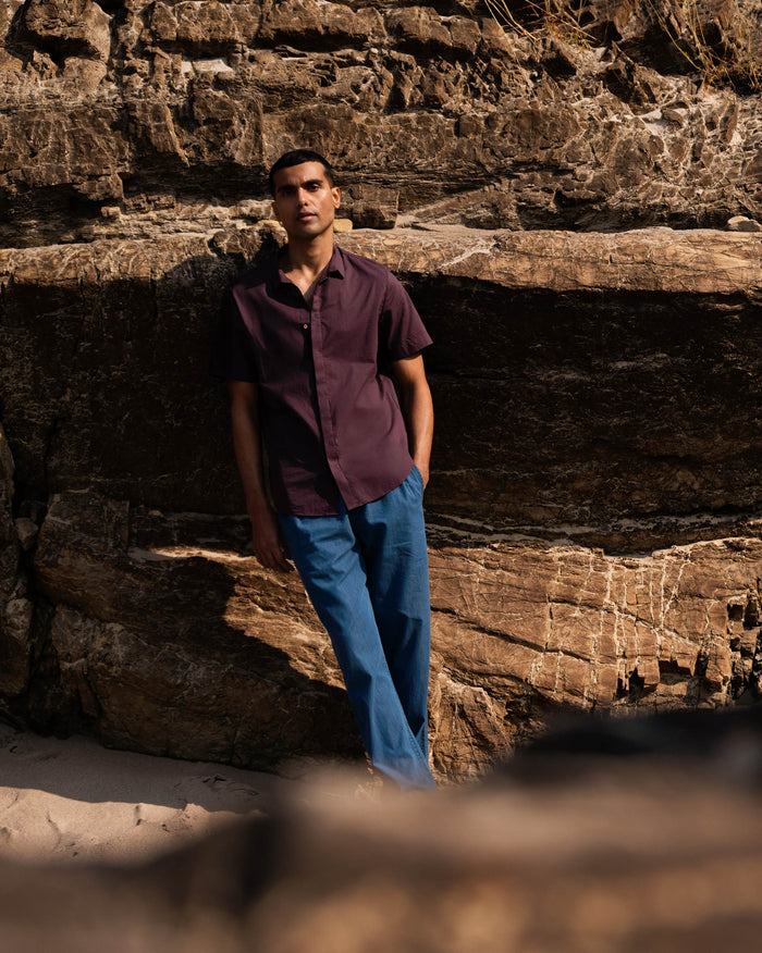 Riverine Shirt - Chocolate Plum