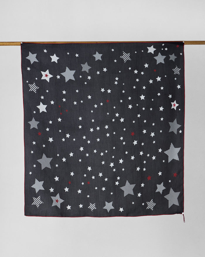Starry Night Scarf - Black & Ivory