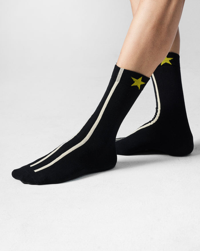 Men's Orbit Socks - Black & Maroon