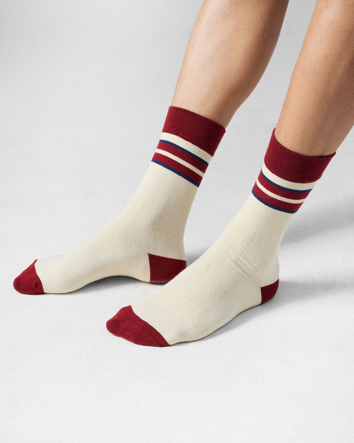 Men's Orbit Socks - Black & Maroon
