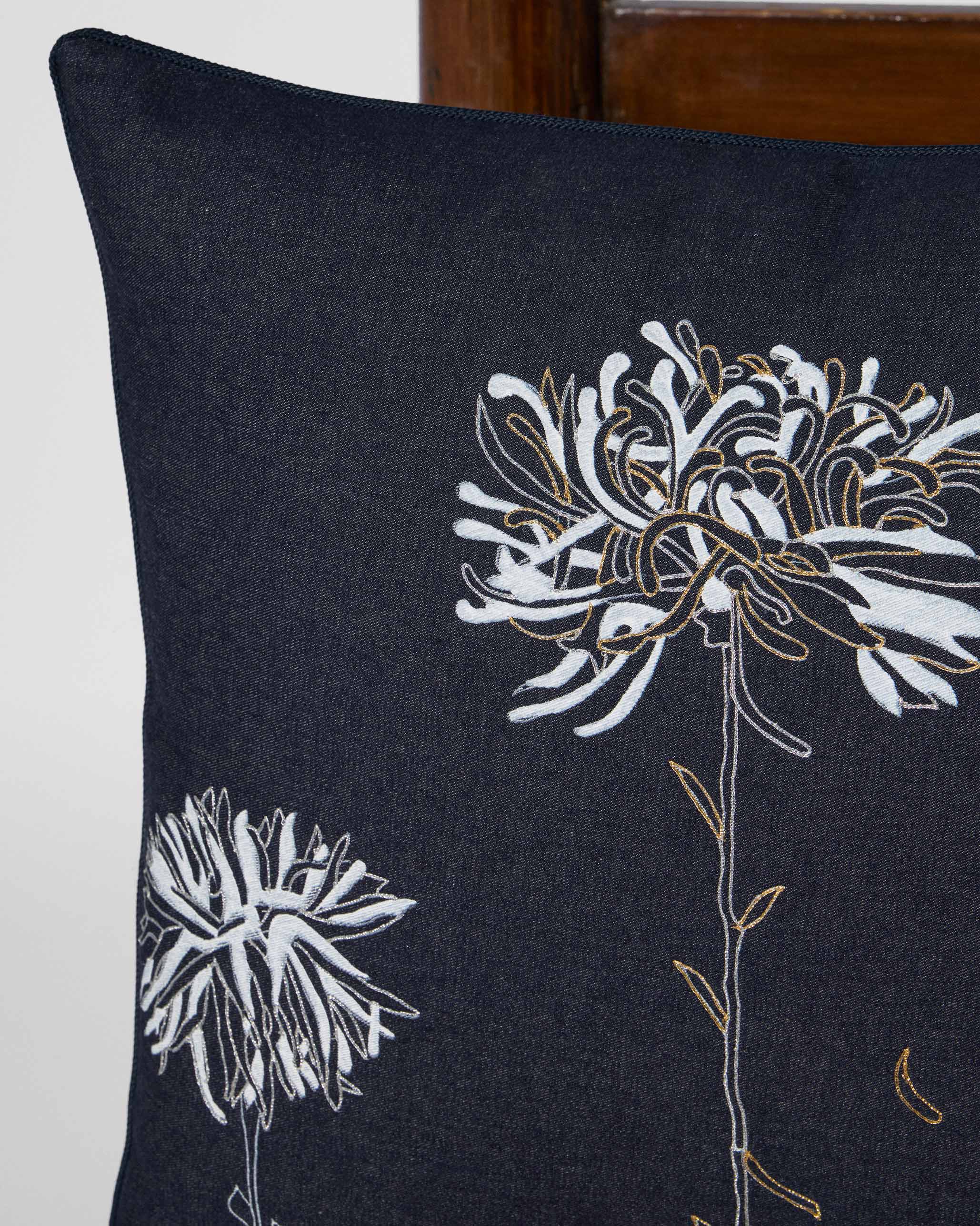 Mistflower Crewel Cushion