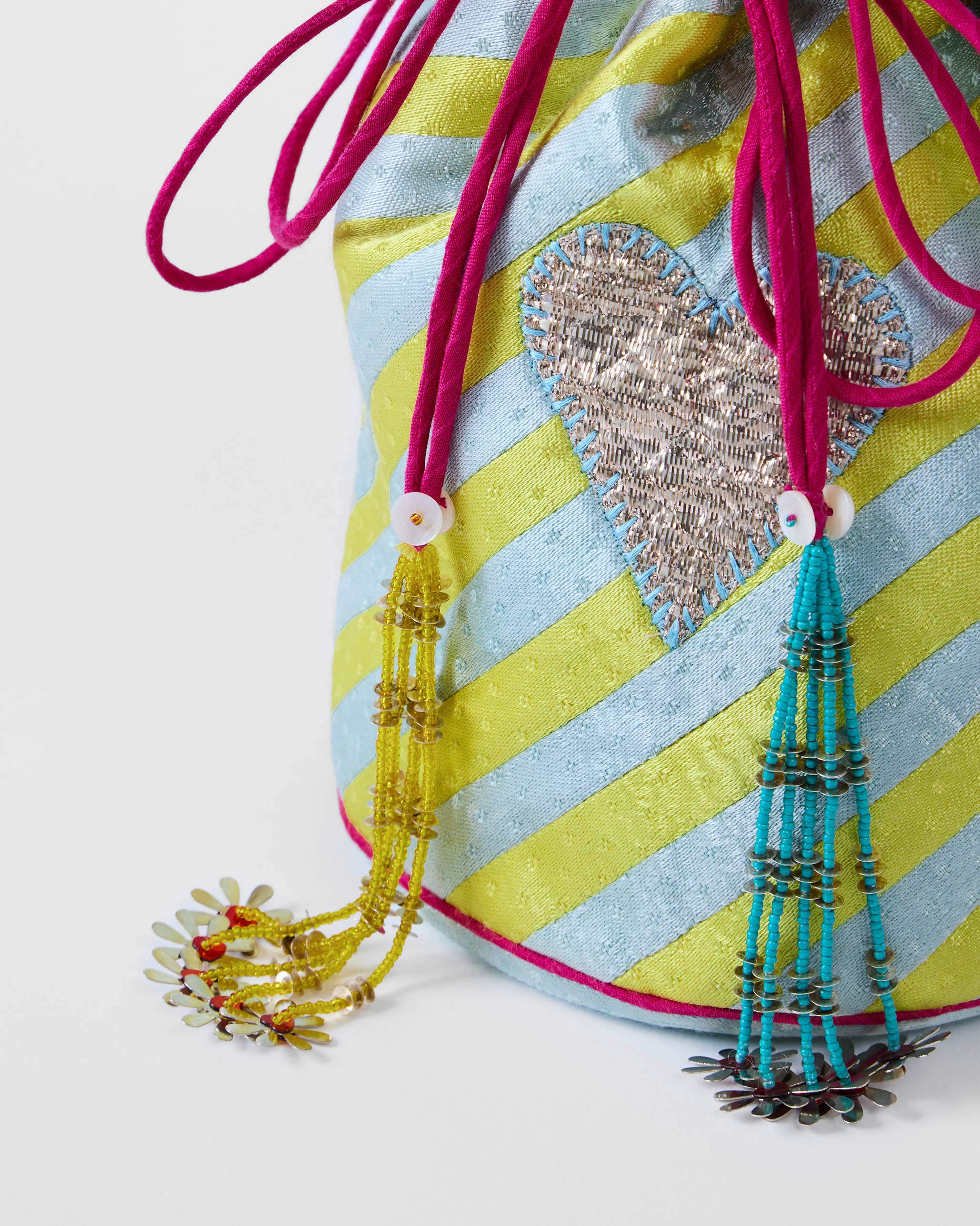 Raya Potli - Ice Blue & Yellow