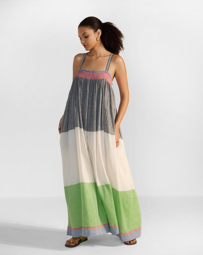 Bina Dress - Multicolour Stripes