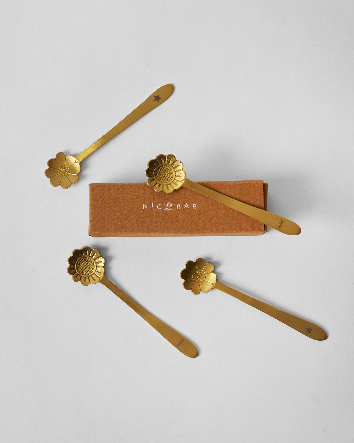 Phool coffee spoon set of four with a Nicobar gift box.