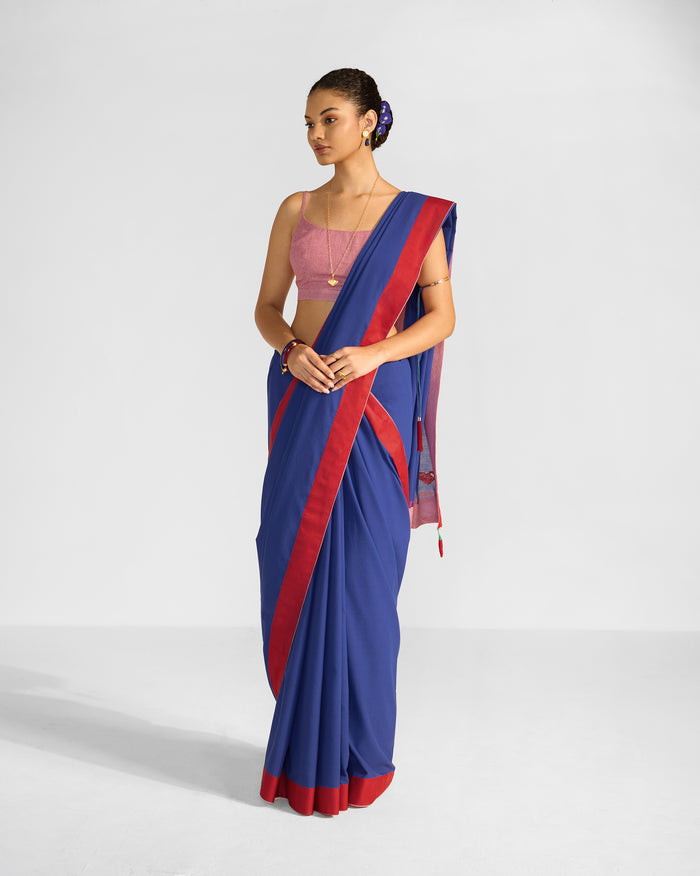 Noor Sari - Navy & Red