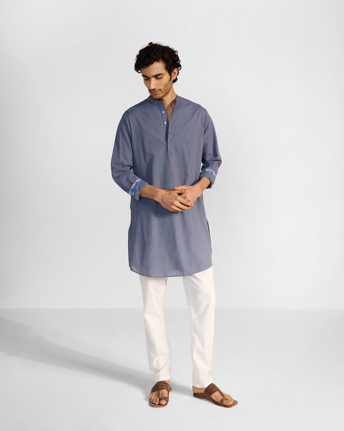Nysa Kurta - Navy & White Stripes