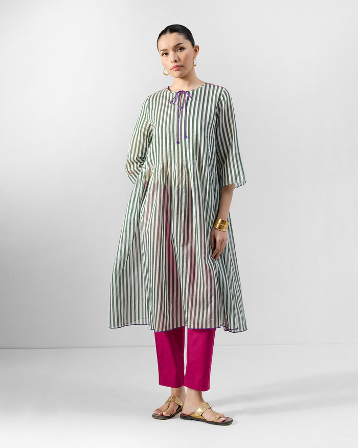 Konark Kurta - Cotton Silk A-Line Fit
