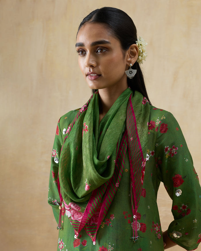 Bouquet Scarf - Pure Silk