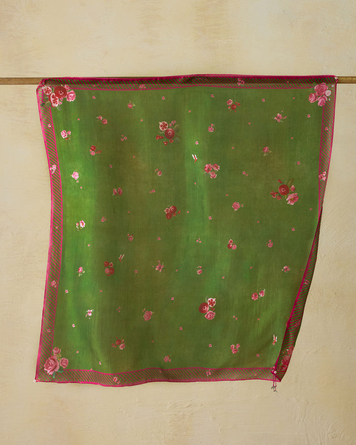 Bouquet Scarf - Pure Silk