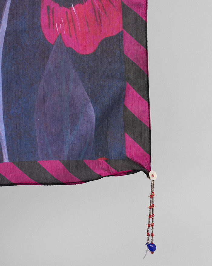 Garden Muse Scarf- Pure Silk