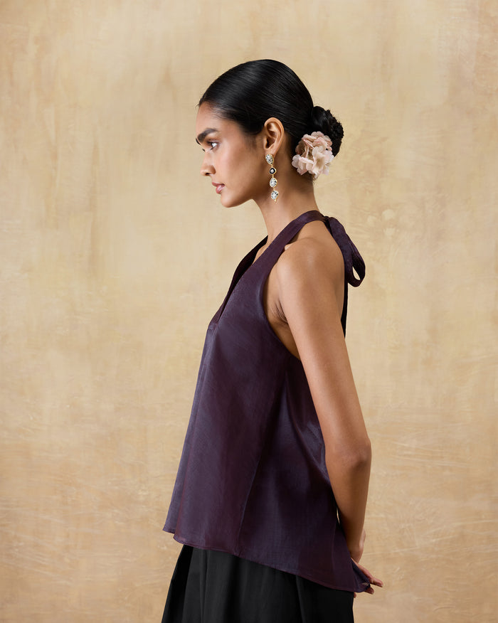 Sashay Top - Metallised Fibre A-Line Fit