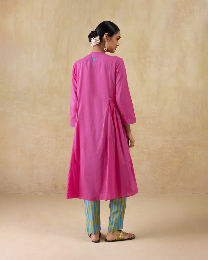 Pintuck Kurta - 100% Cotton Regular Fit