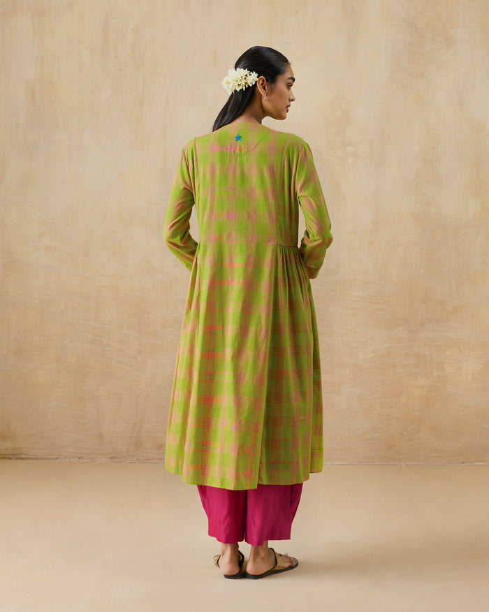 Pintuck Kurta - 100% Cotton Regular Fit
