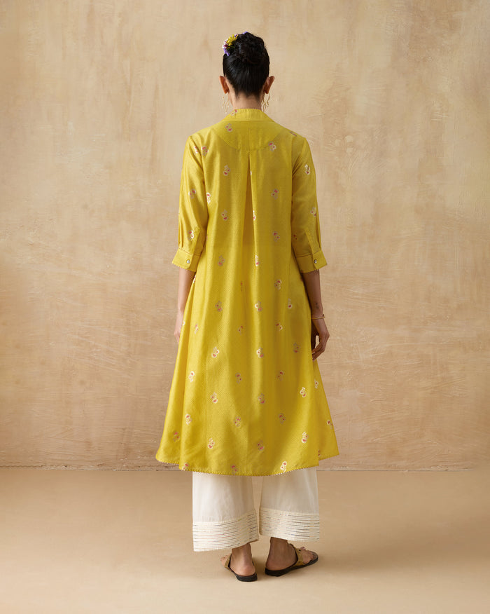 Viva Kurta - Silk Blend A-Line Fit