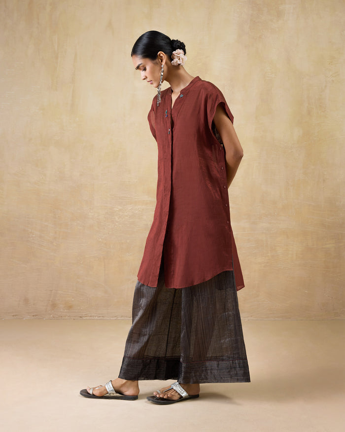 Tango Kaftan - Metallic Tissue Free Size