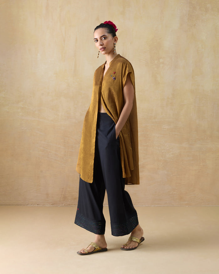 Tango Kaftan - Metallic Tissue Free Size
