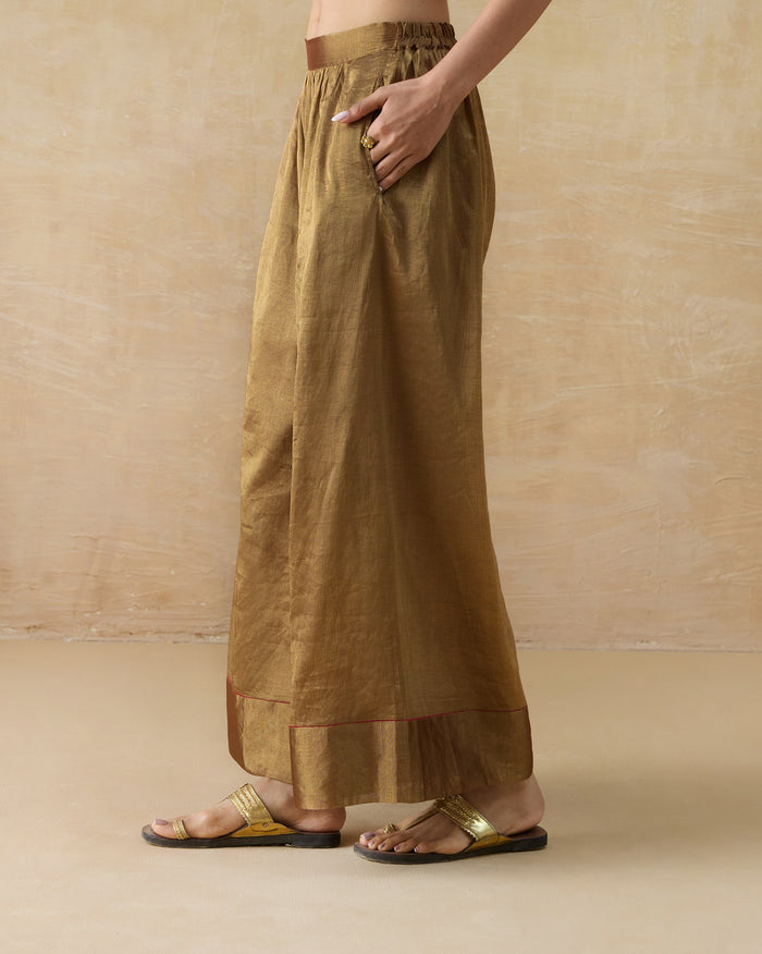 Charisma Pants - Metallic Tissue A-Line Fit
