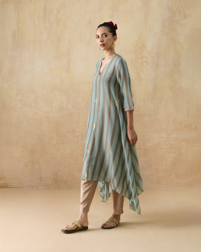 Midnight Club Kurta - Cotton Silk A-Line Fit
