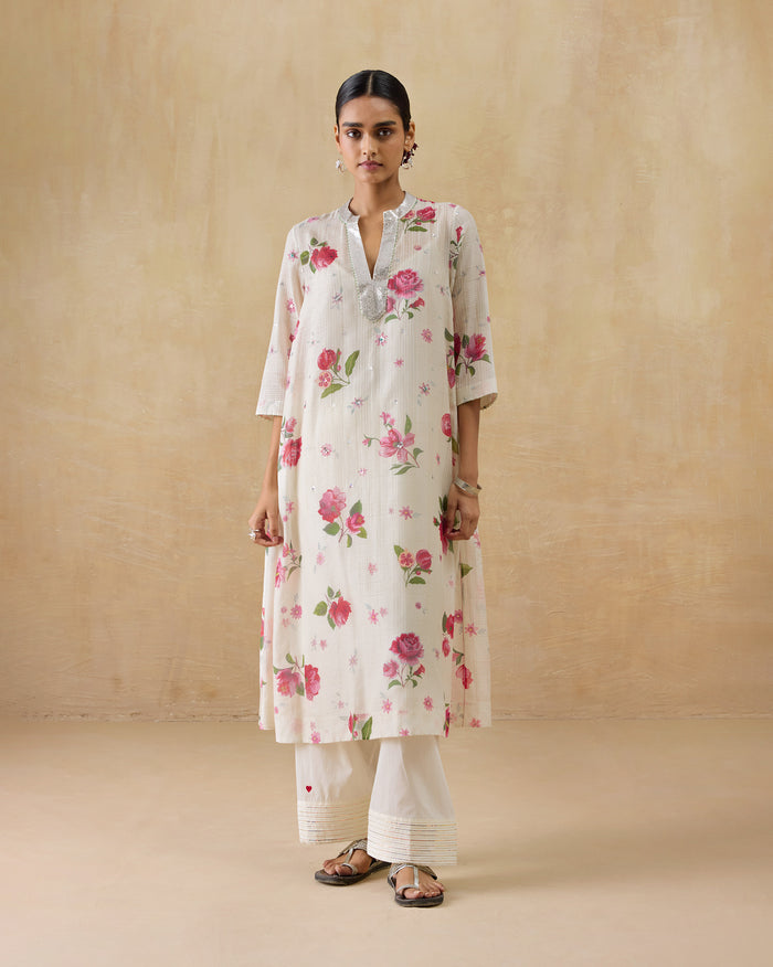 Fiesta Kurta with Slip -Cotton Silk Regular Fit