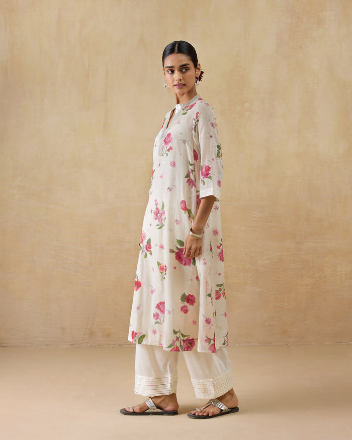 Fiesta Kurta with Slip -Cotton Silk Regular Fit
